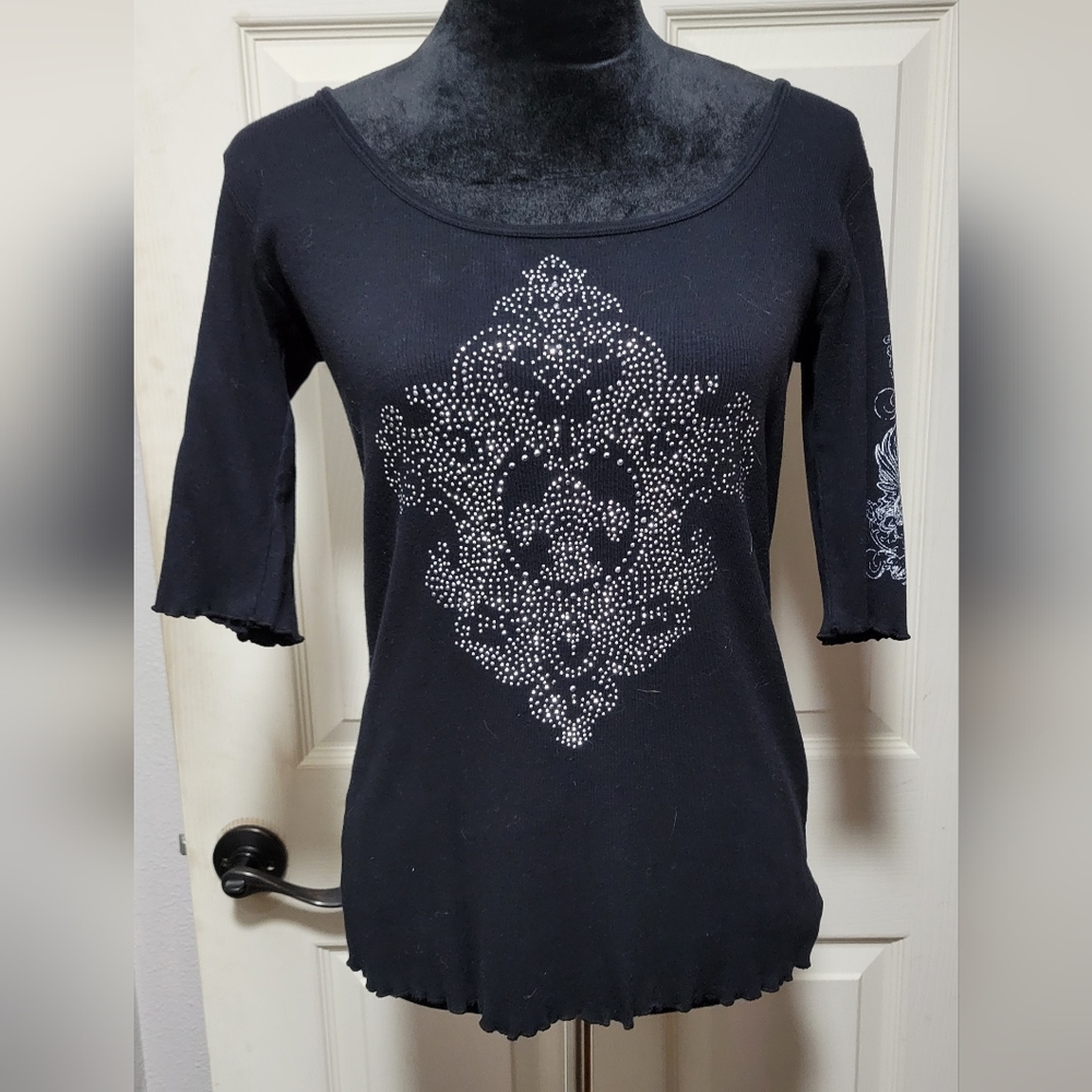 Freedom (L) Woman's stretch shirt w/ bling